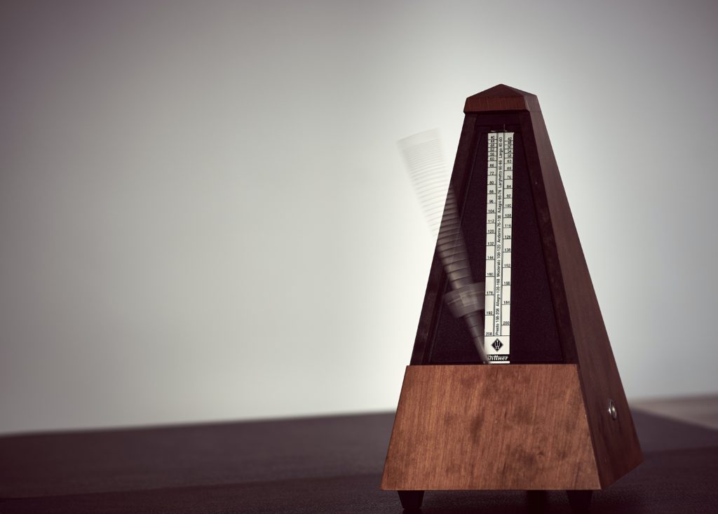 A metronome helps with singing on the right tempo and rhythm. 