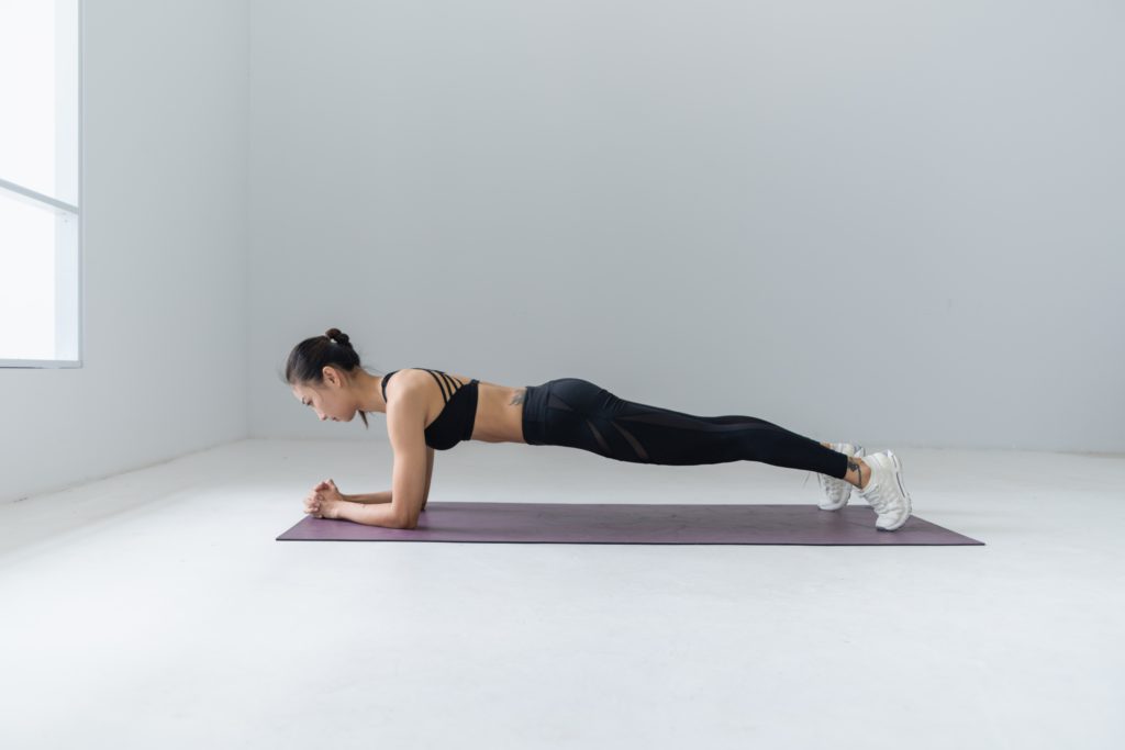 Doing a plank every day can help you lose weight. 